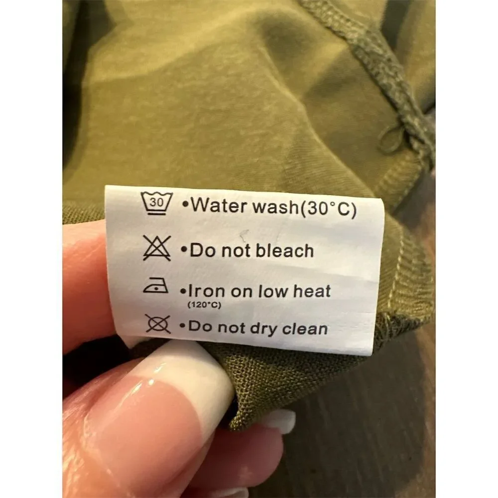 Moyabo Women's Sleeveless Collared Blouse w/ Front Zip & Pockets Green Size XL - Picture 7 of 7